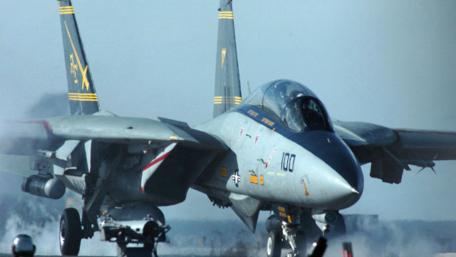 Grumman F-14 Tomcat on the cat